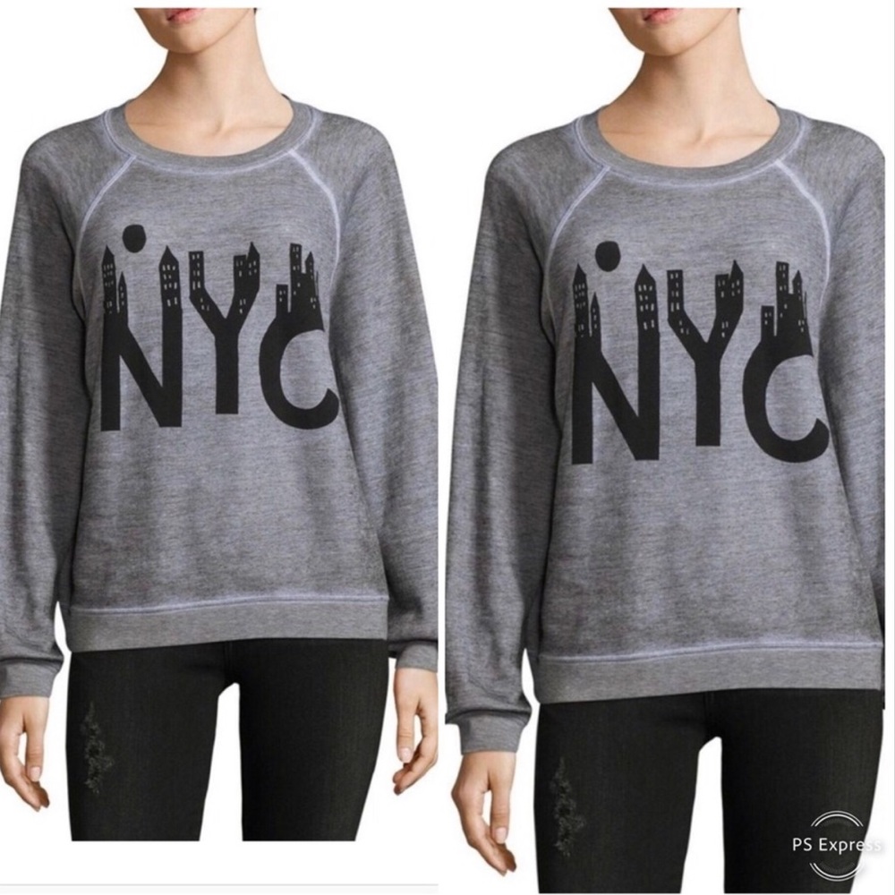 WILDFOX NYC Gray and Black Soft Sweatshirt